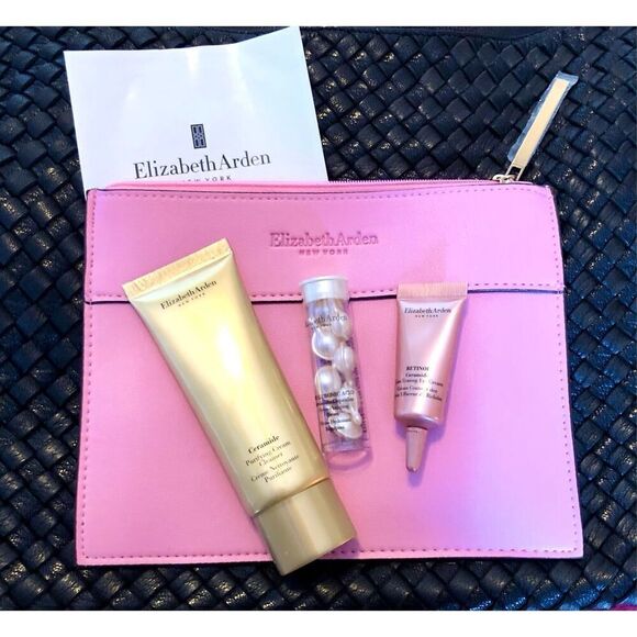 ELIZABETH ARDEN - NWOT Makeup Bag & 3 Travel Size Ceramide Products (Unopened) - Picture 13 of 16